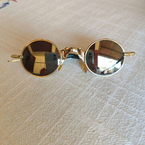 Vintage 90s Sunglasses Italy Design new, gold frame, UV 400 protection