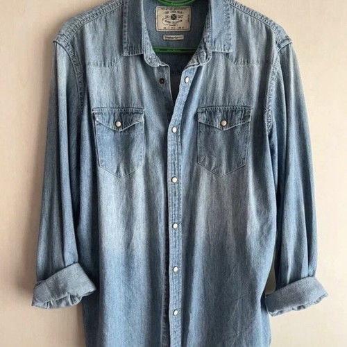 Denim Zara men's shirt like new, blue, size L