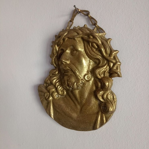 Solid bronze bust of Jesus Christ like new