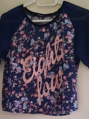 Floral blouse size 36 with transparent sleeves