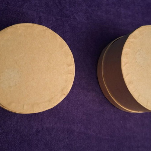 Round paper boxes with decoupage decoration new