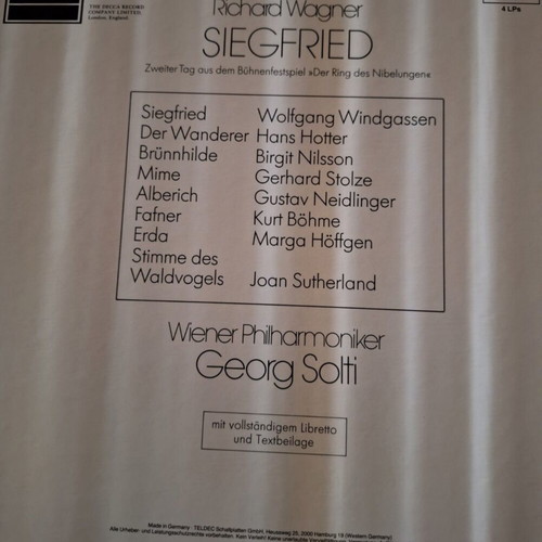 Vinyl set of Richard Wagner works conducted by Georg Solti like new