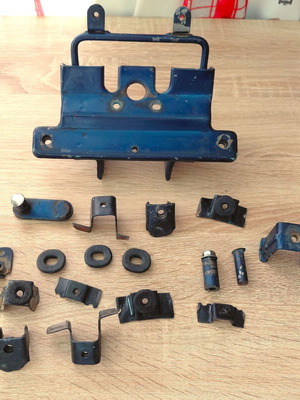 Honda Astrea Grand conversion kit with frame mounts and rubber parts