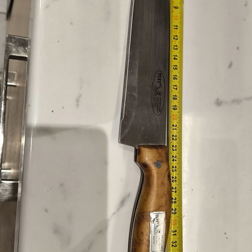 Chef knife used with stainless German steel and wooden handle