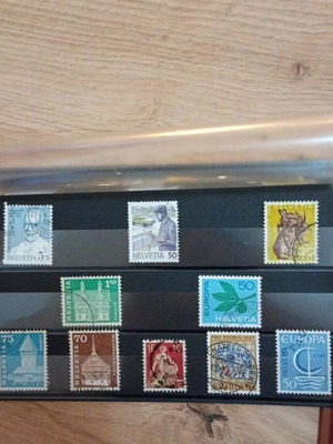 Swiss stamps used, lot of 7