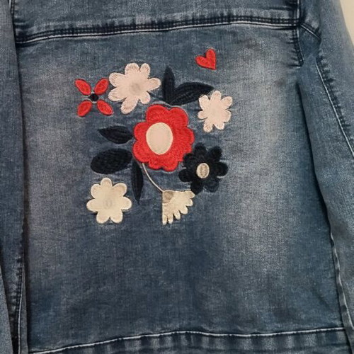 Denim jacket for girl age 8 like new, Orchestra with embroidery