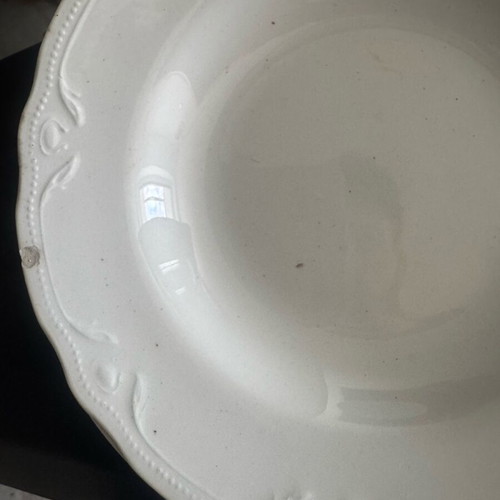 Vintage porcelain plates used, set of 9 pieces from 1920