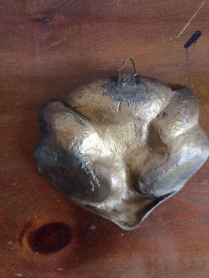 Bronze cat bust 12x11 cm