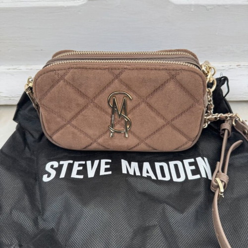 Steve Madden crossbody bag like new, tan quilted