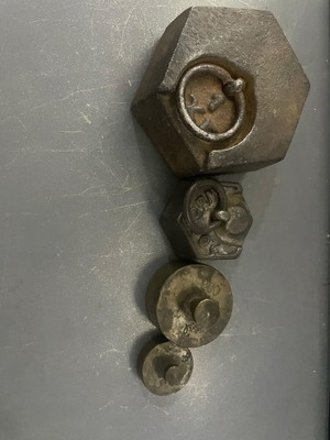 Scales used, pack of 4 pieces from 1950