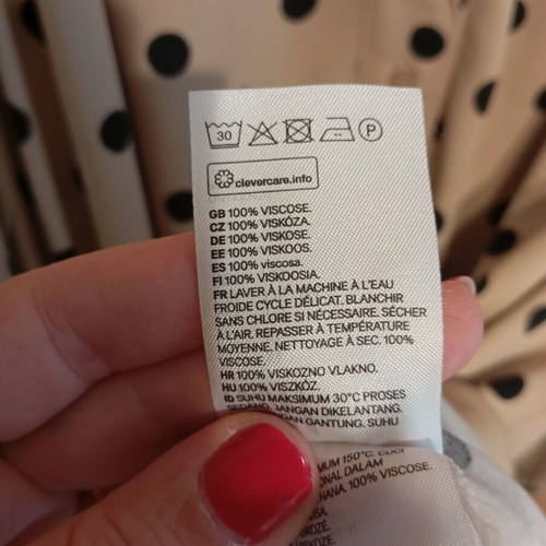 Φόρεμα H&M oversized XL σαν καινούργιο, με balloon μανίκια, μαύρο και μπεζ