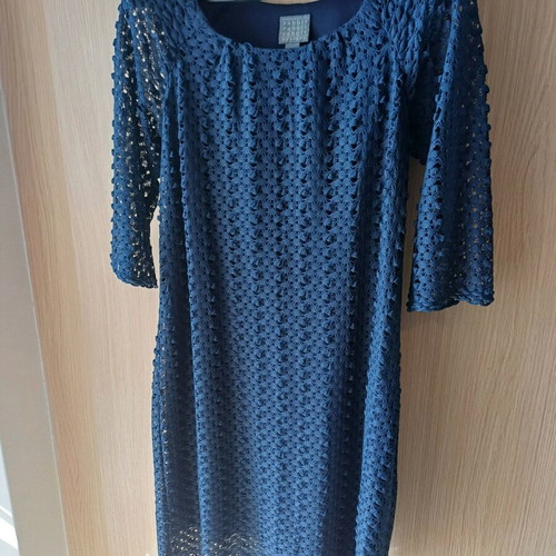 Blue dress size 12 like new with 3/4 sleeve