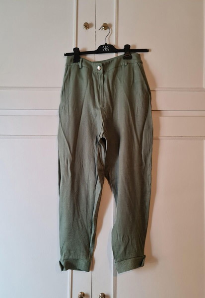 Γυναικείο λινό παντελόνι ZARA