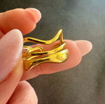 Triple ring new, adjustable size, gold-colored