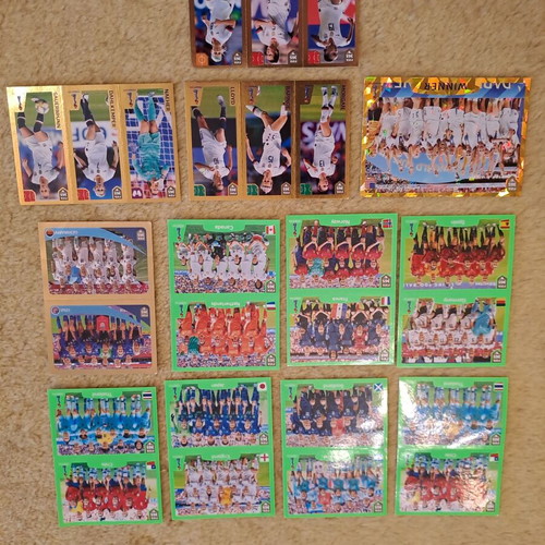 Panini Fifa collectible stickers, national women's teams, like new, set of 12