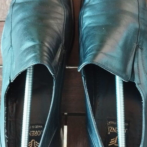 Lorenzi men's leather formal slip-on shoes EU 45 like new, black