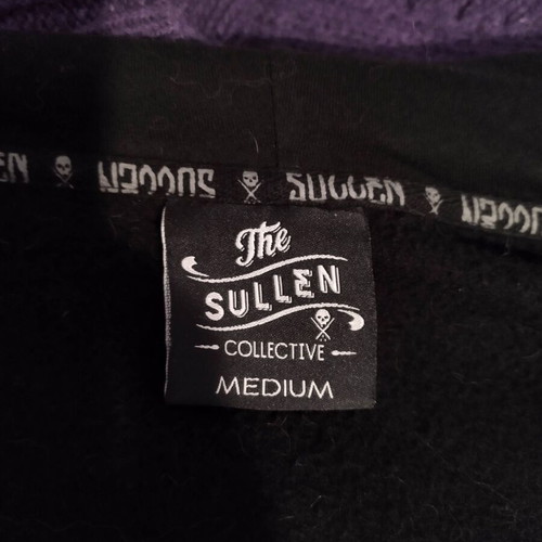 Sullen Art Collective hoodie black with print and hood, new size M