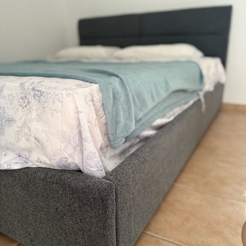 Bed with storage and mattress like new
