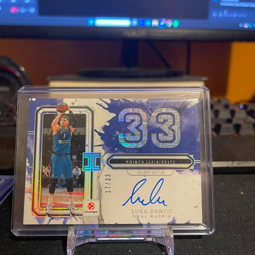 Impeccable Luca Doncic Real Madrid 33 on-card autograph