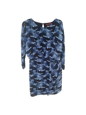 Andy Warhol mid-length dress with blue cat print