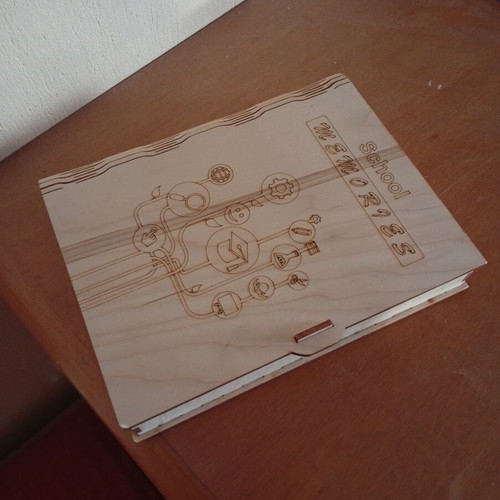 Wooden box book School memories like new