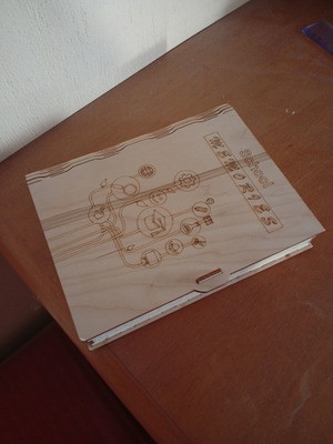 Wooden box book School memories like new