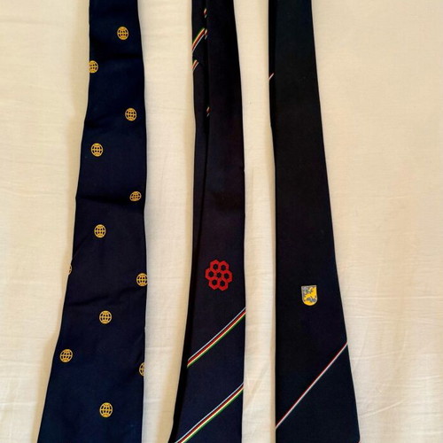 Collectible ties used, set of 3 from international economic conferences