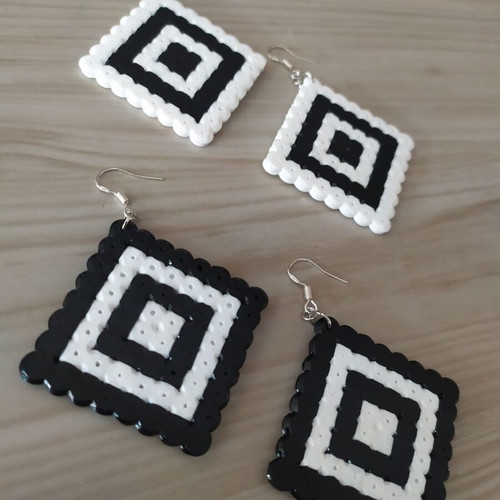 Handmade Black or White earrings new