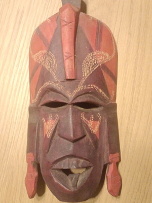 Indian wooden mask new, height 22 cm