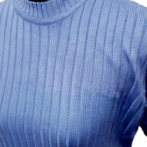 Knitted women's sweater used, purple with hand ornaments