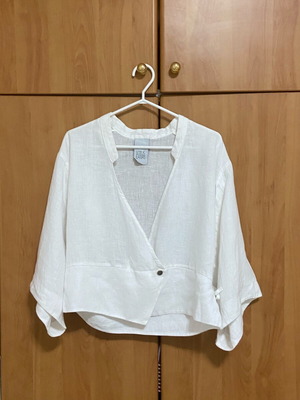 Lotus Eaters white linen shirt new, size large