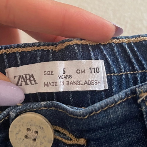 Zara girls jeans size 5 like new, blue, 110 cm