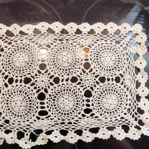 Vintage Handmade Crochet Doily 30x44 cm, like new