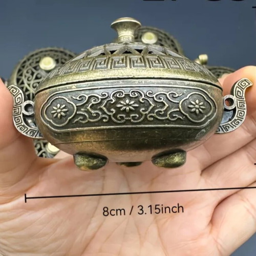 Decorative miniature incense burner for home and prayer