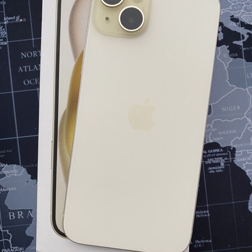 iPhone 15 Plus 256GB yellow used, dual SIM, titanium case marks