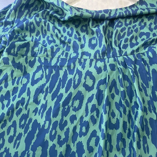 Shein women's dress 1XL like new blue animal print asymmetric