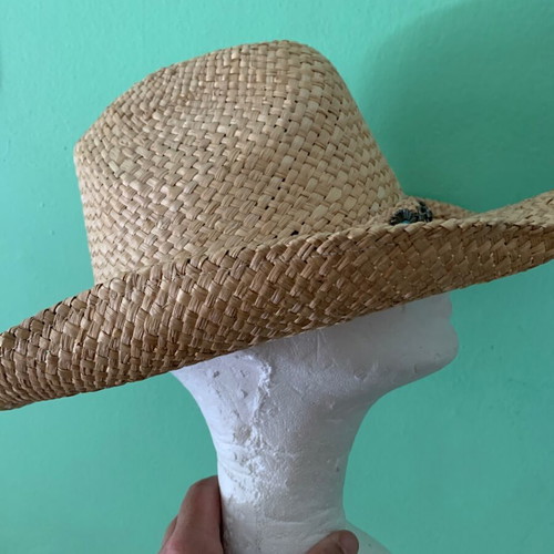 Western women's straw hat like new, beige, XL size