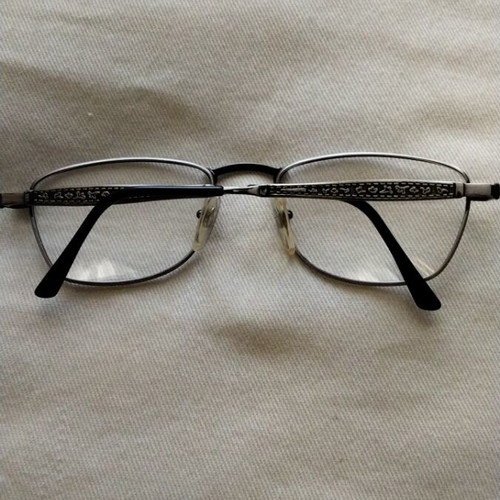Vintage metal eyeglass frames like new, silver, men's and women's set