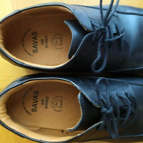 Boxer leather men's shoes with anatomical sole, like new, black, size 44