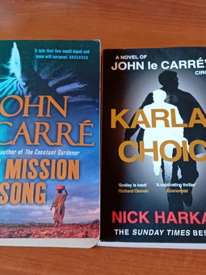 Set of 2 John Le Carre books The Mission Song and Karla's Choice used