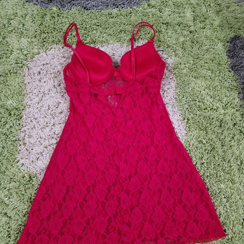 H&M red lace push up negligee, like new, size S