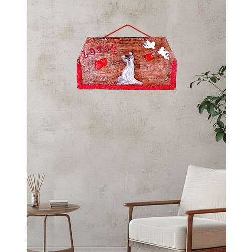 Handmade frame or tabletop decor loving couple dancing, new
