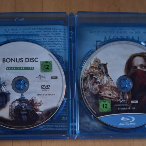 Mortal Engines Blu-Ray and DVD set like new, action fantasy adventure