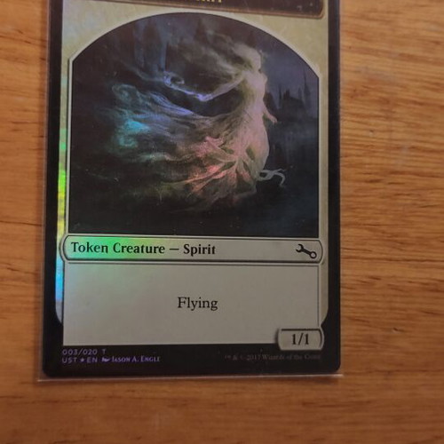 Double Sided Spirit Token Magic the Gathering foil like new