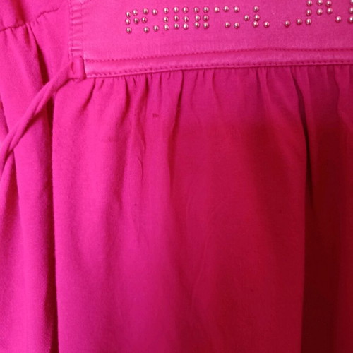Roses Milano blouse M used, fuchsia with back tie