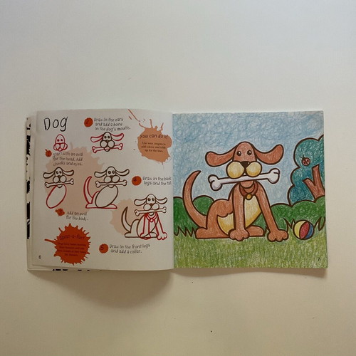 Painting book new, English, children's pets theme