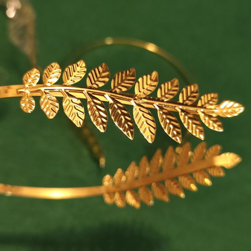 Set of 3 Gold Leaf Metal Hairbands