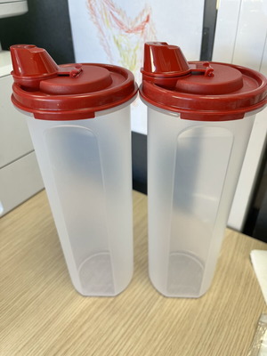 Δοχεία για λάδι Tupperware καινούργια, σετ 2, 890ml το καθένα