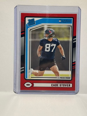 Κάρτα 2024 Panini Donruss Football Cade Stover #304 Press Proof Red Rookie καινούργιο