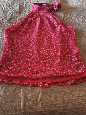 Caipirinha women's red polka dot top like new, size M